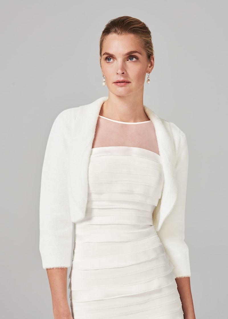 White sale wedding shrug