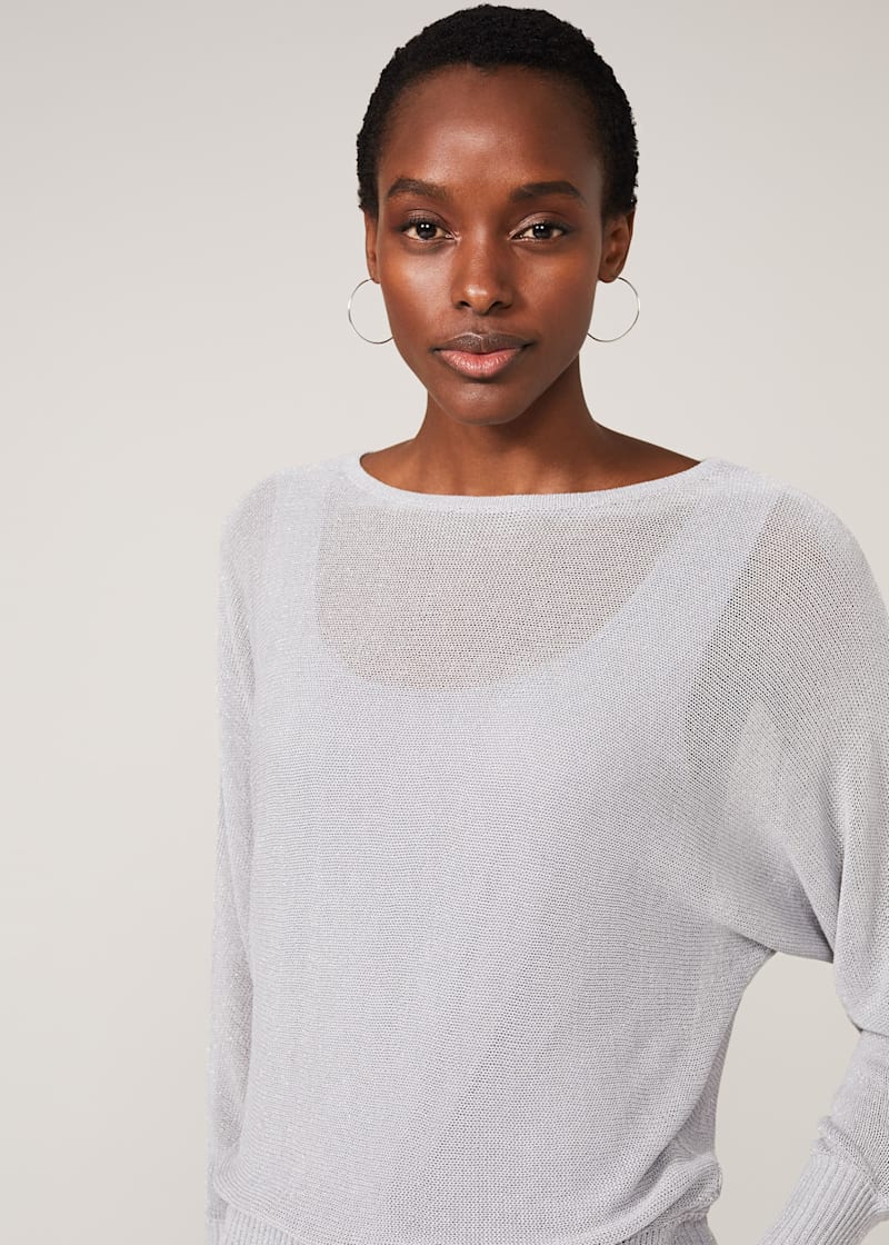 Metallic knit cover up clearance