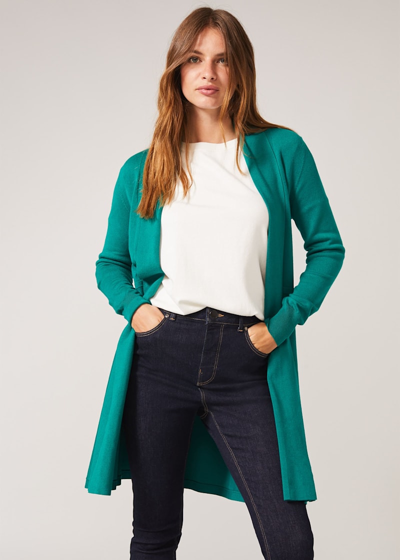 Phase eight lili longline cardigan navy sale