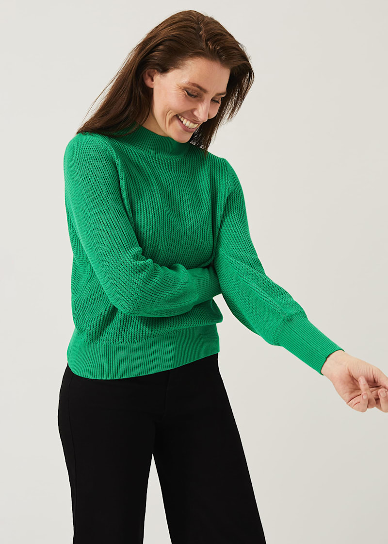 Bright green jumper womens top