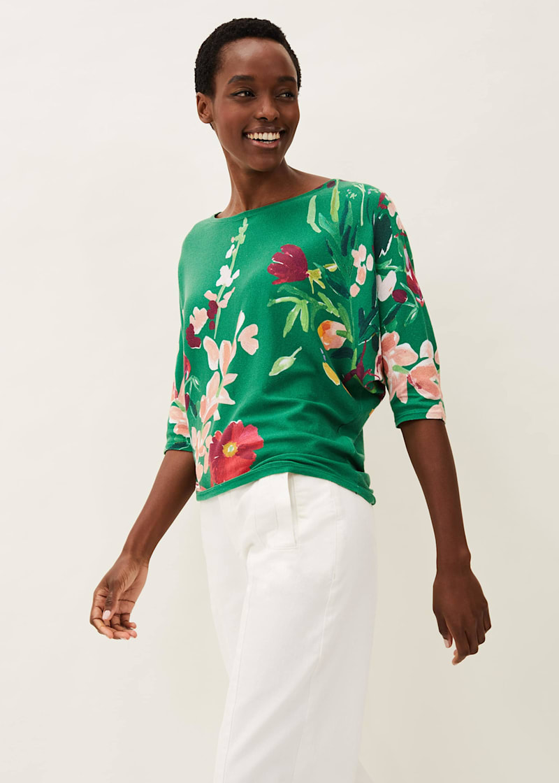 Floral jumper zara best sale
