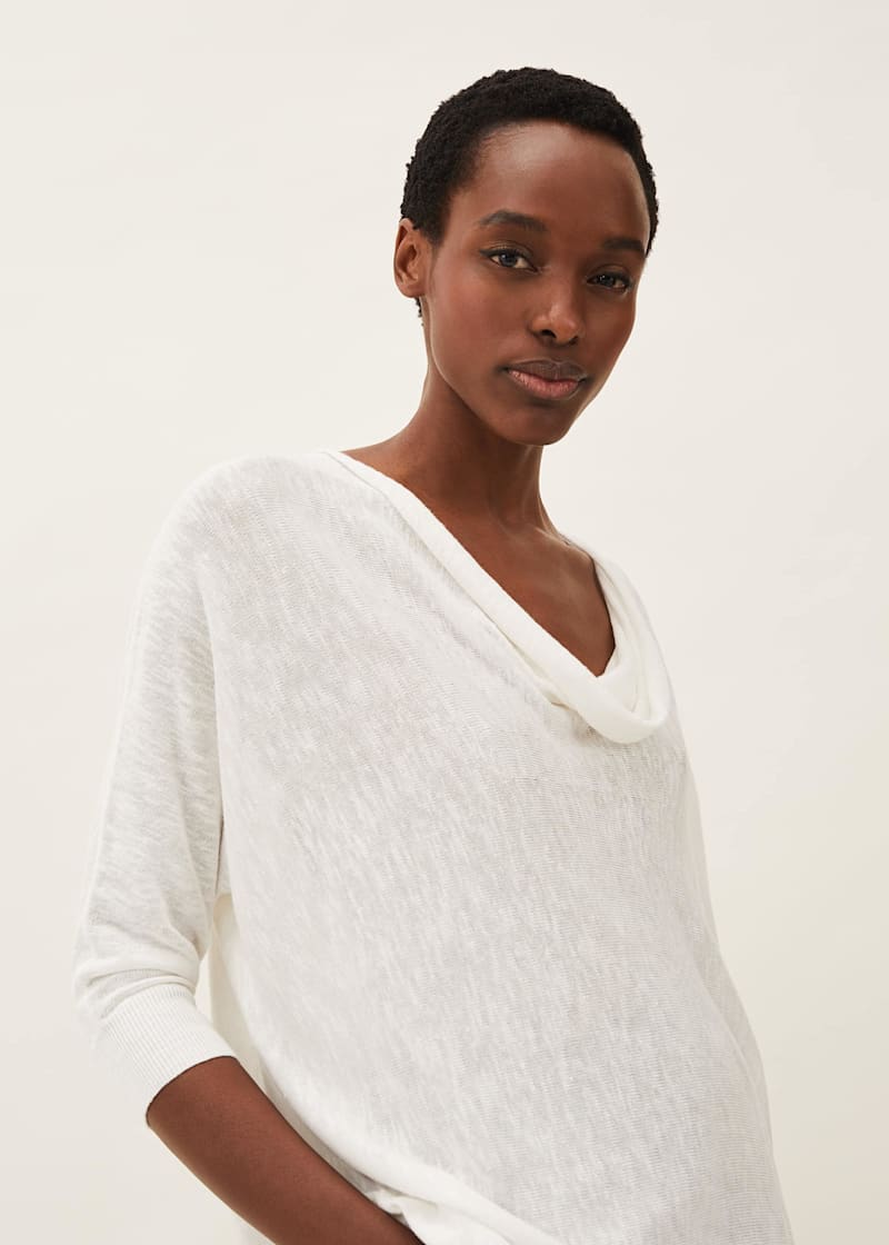 White cowl best sale neck sweater
