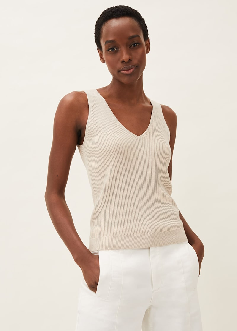Caryl Ribbed Vest Top
