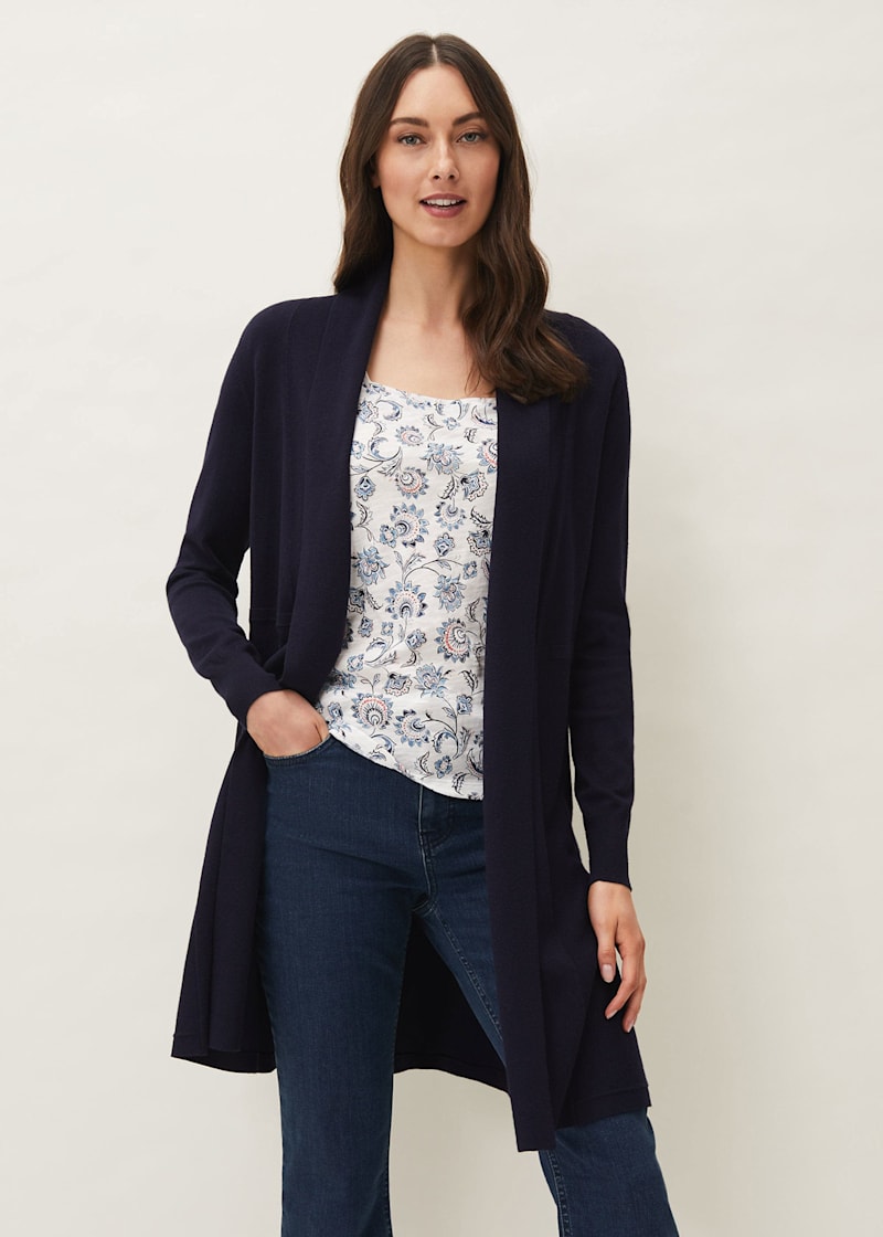 Phase eight lili longline cardigan navy deals