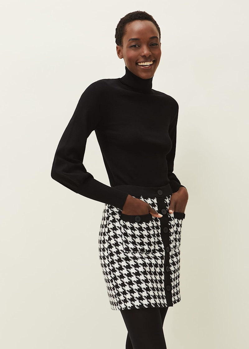 Black fine knit jumper online