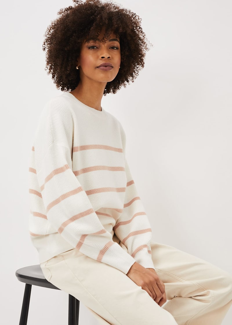 Stripe knit jumper store