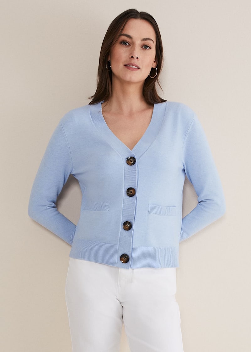 Women's v neck sale cardigans uk