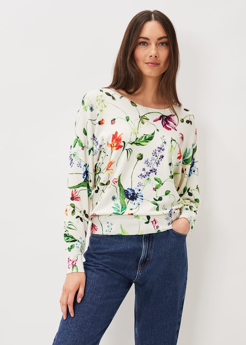 Floral knitwear top