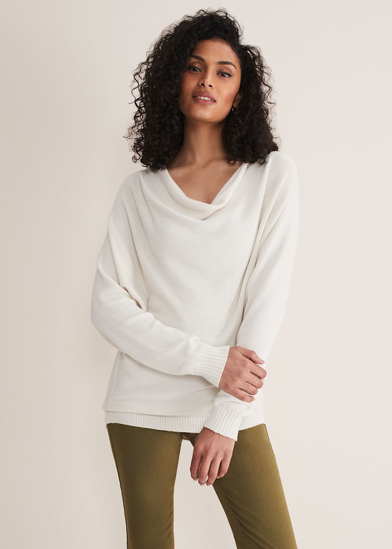 Layra Cowl Neck Knit Top