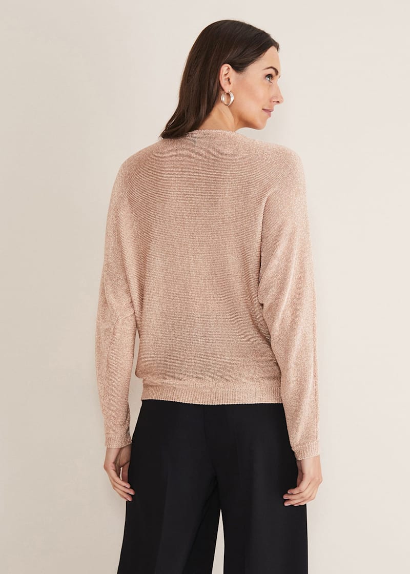 Malti Metallic Cowl Neck Knit