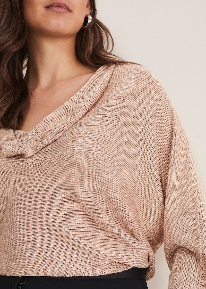 Rose gold metallic jumper sales