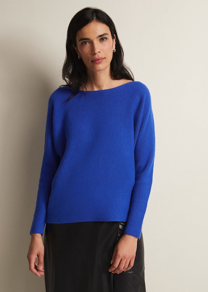 Isabella Blue Wool Cashmere Jumper | Phase Eight UK