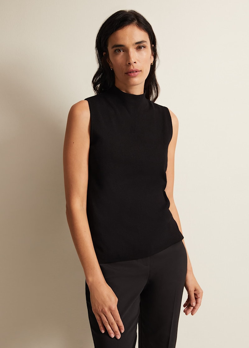 Sleeveless mock neck tank new arrivals