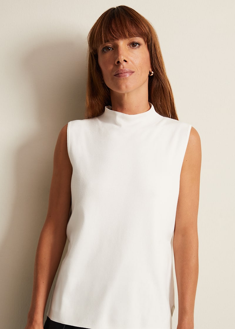 Sleeveless mock neck tank new arrivals