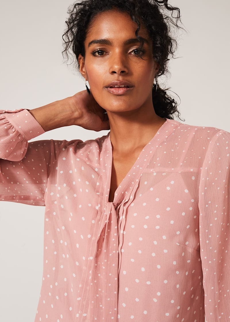 Pink spotty blouse outlet