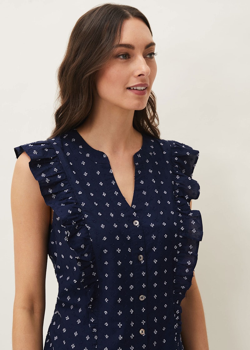 Rhea Ditsy Print Blouse