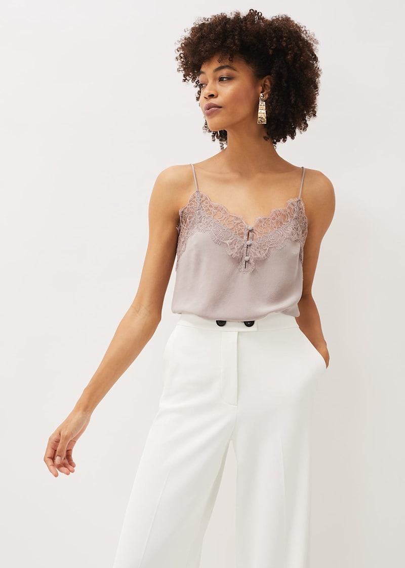 Luxury Silk Camisole with Lace