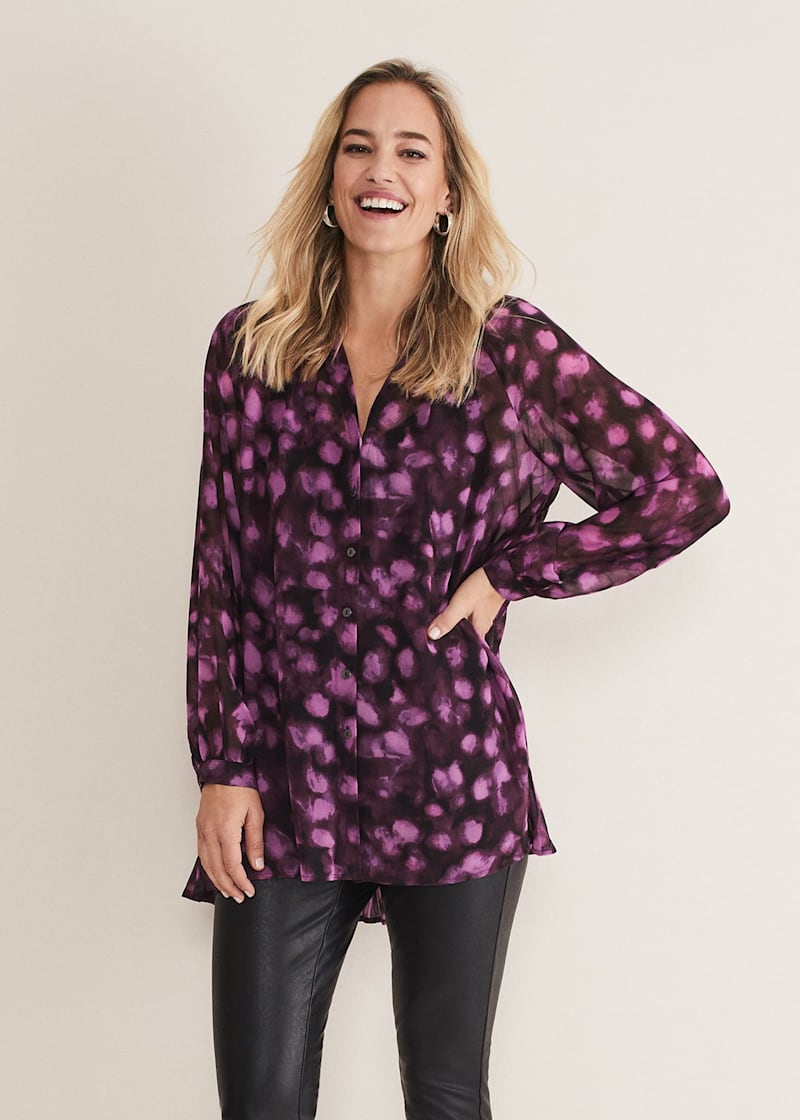 Rhian Chiffon Tunic Blouse | Phase Eight UK |