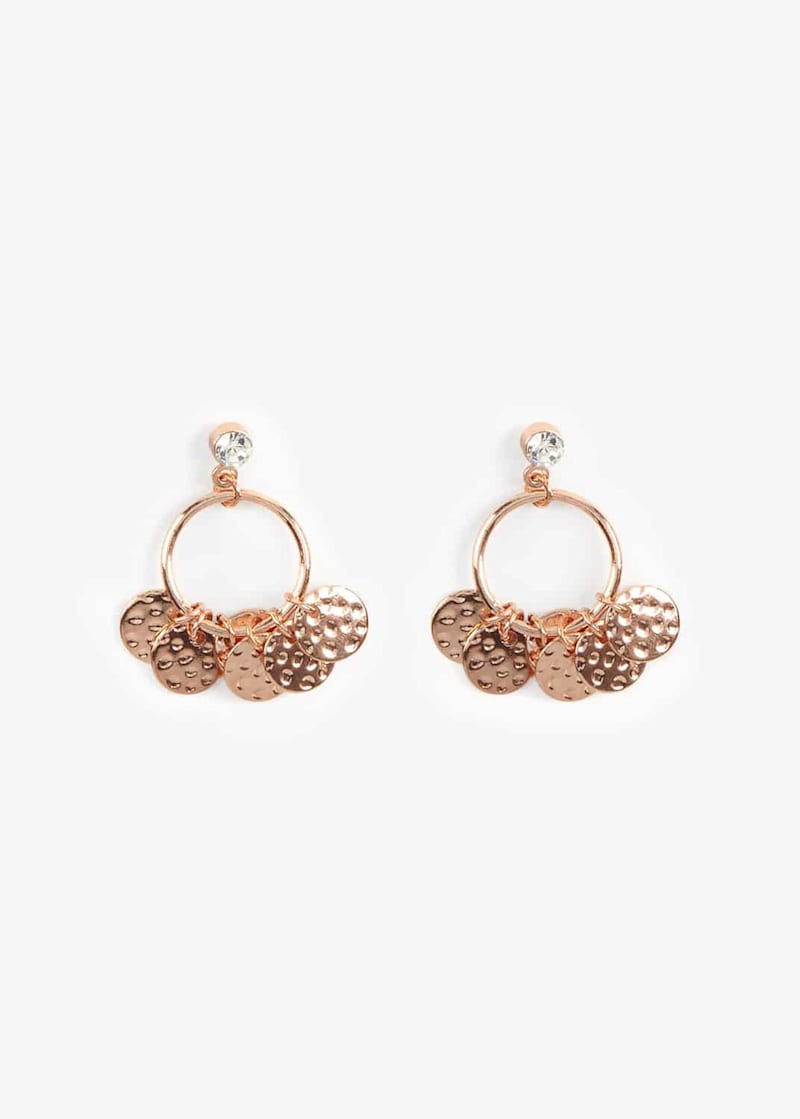 Delicate charm hoop earring outlet