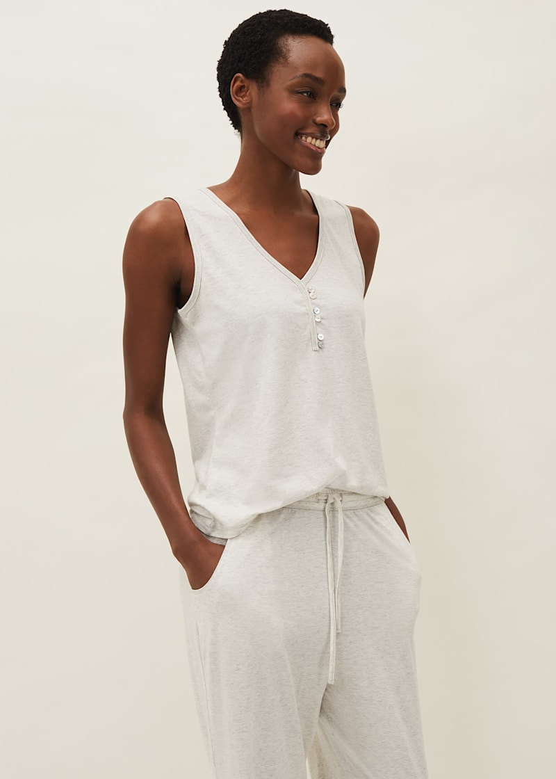 Pyjama vest tops clearance