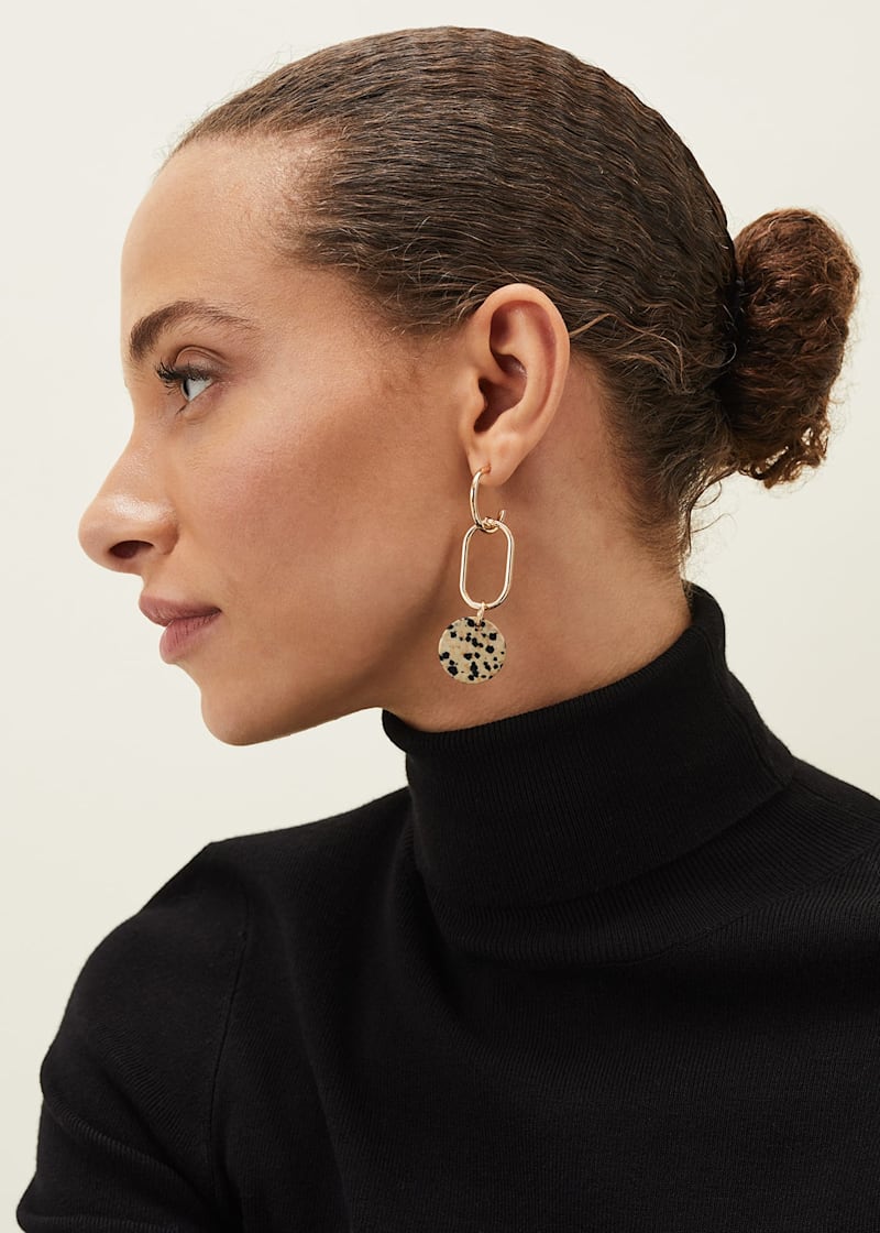 Resin disc earrings top