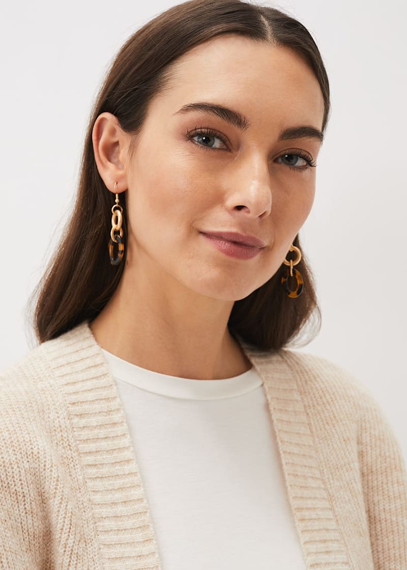Tortoise sales resin earrings