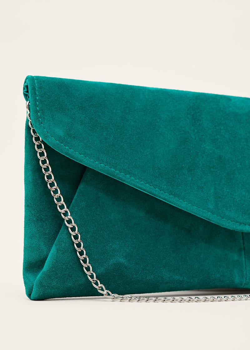 Wendie Suede Envelope Clutch Bag