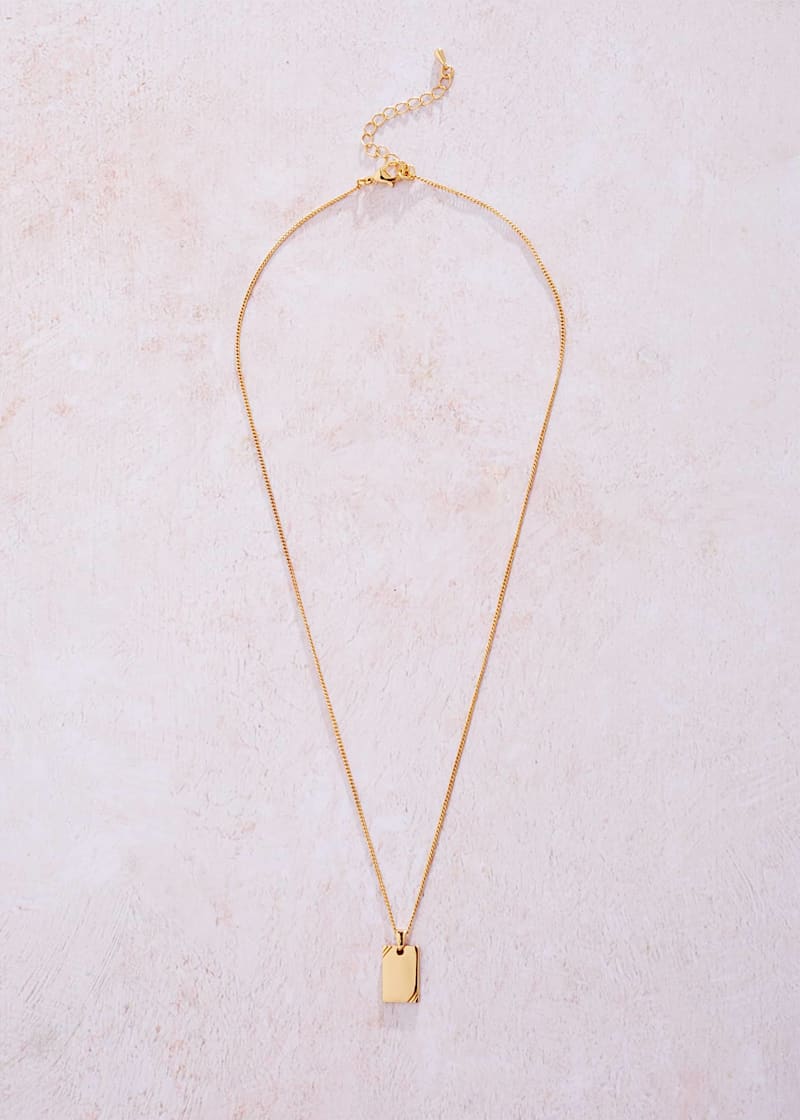 Rectangle on sale chain necklace