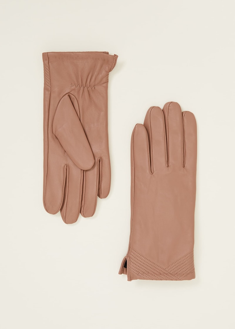 Light tan leather gloves discount