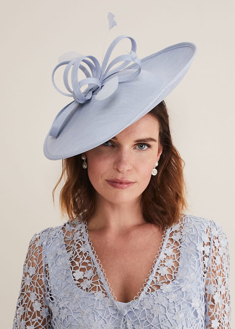 Light blue fascinator hat discount