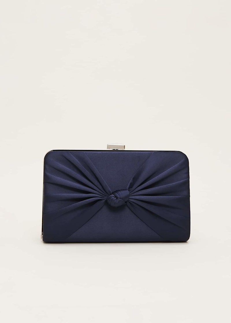 Light Blue Satin Clutch Box