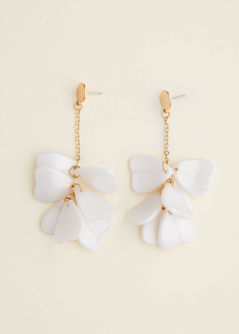 White petal earrings sale