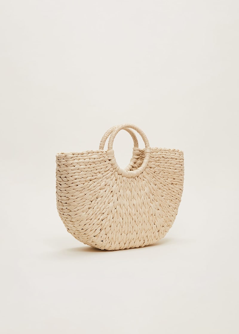 Straw tote bag discount