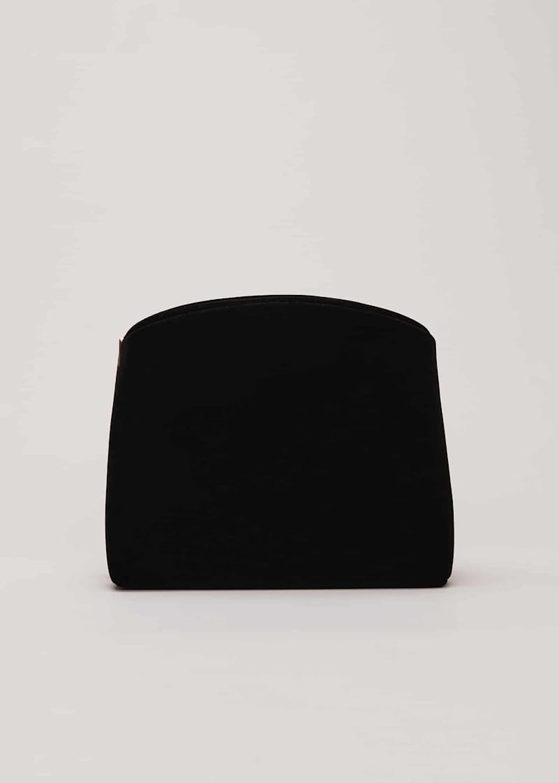 Black velvet clutch bag uk best sale