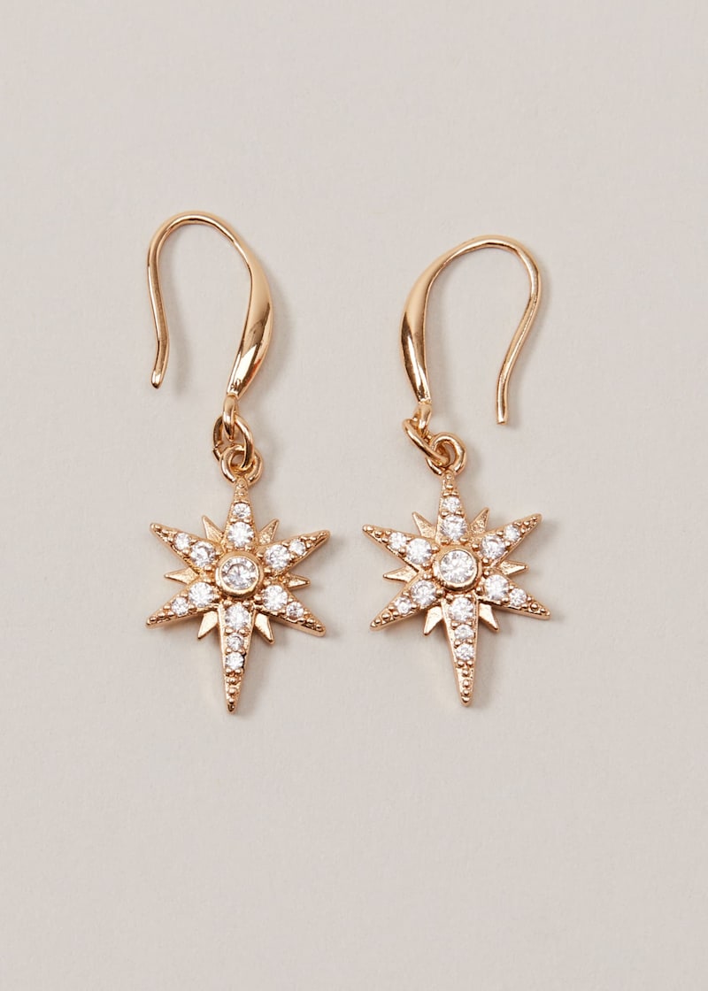 Gold plated star sale earrings