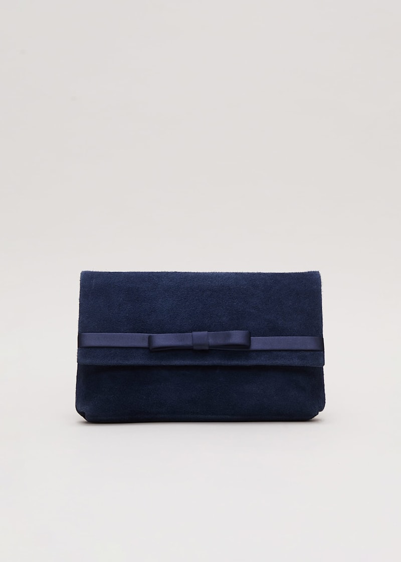 Phase eight navy clutch bag on sale