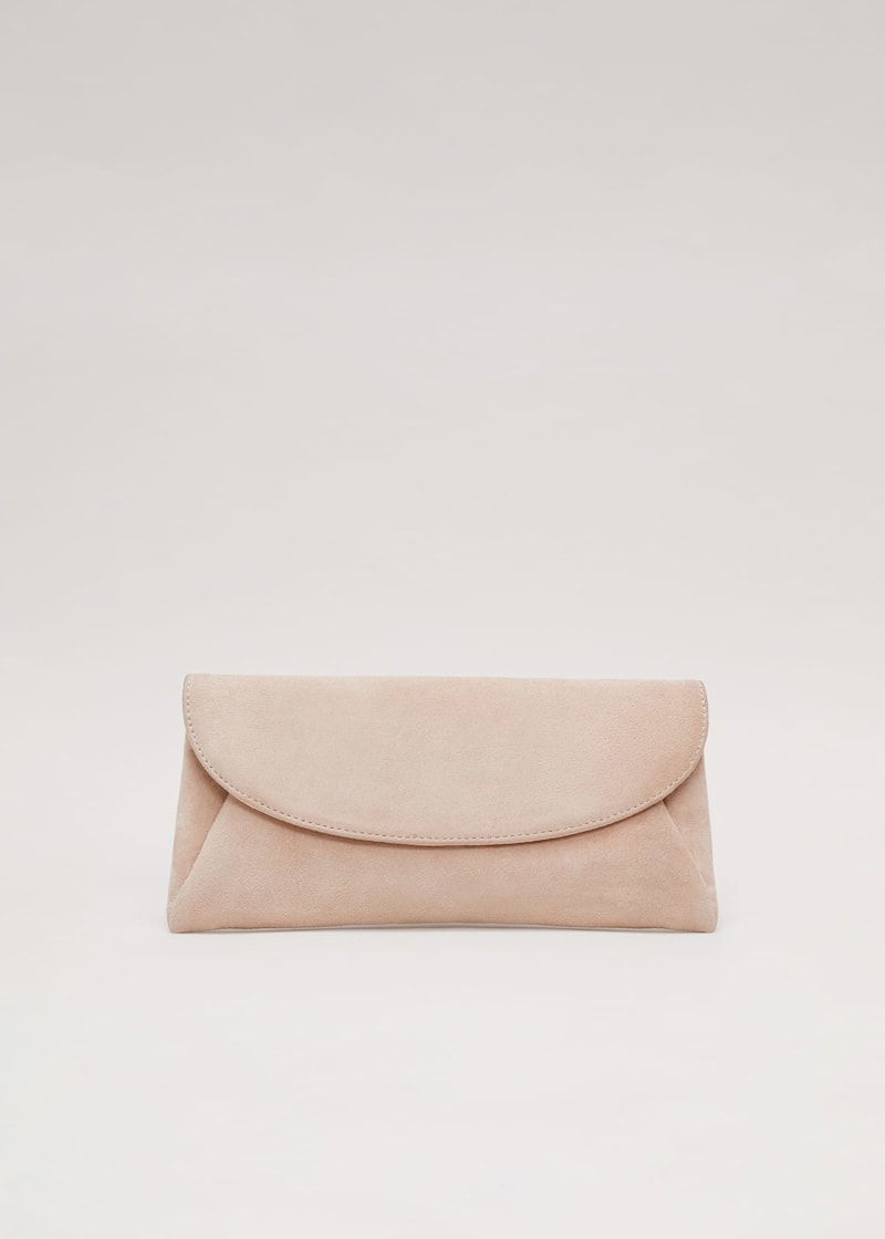 Suede Clutch Bag