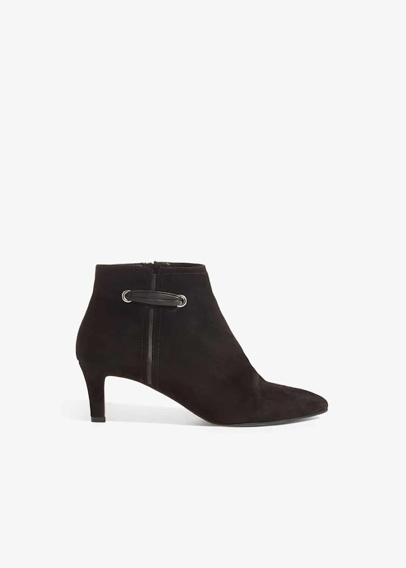 Kitten heel suede ankle boots sale