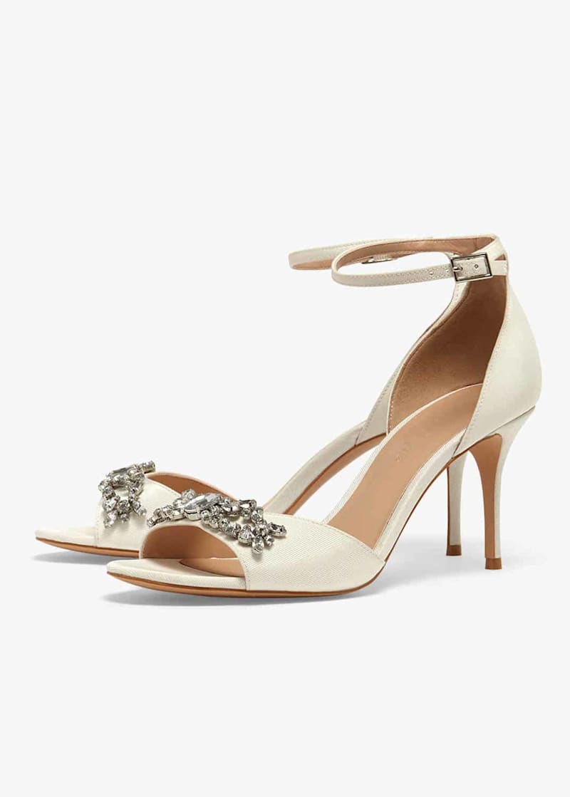 Mallory Jeweled Front Heeled Sandals