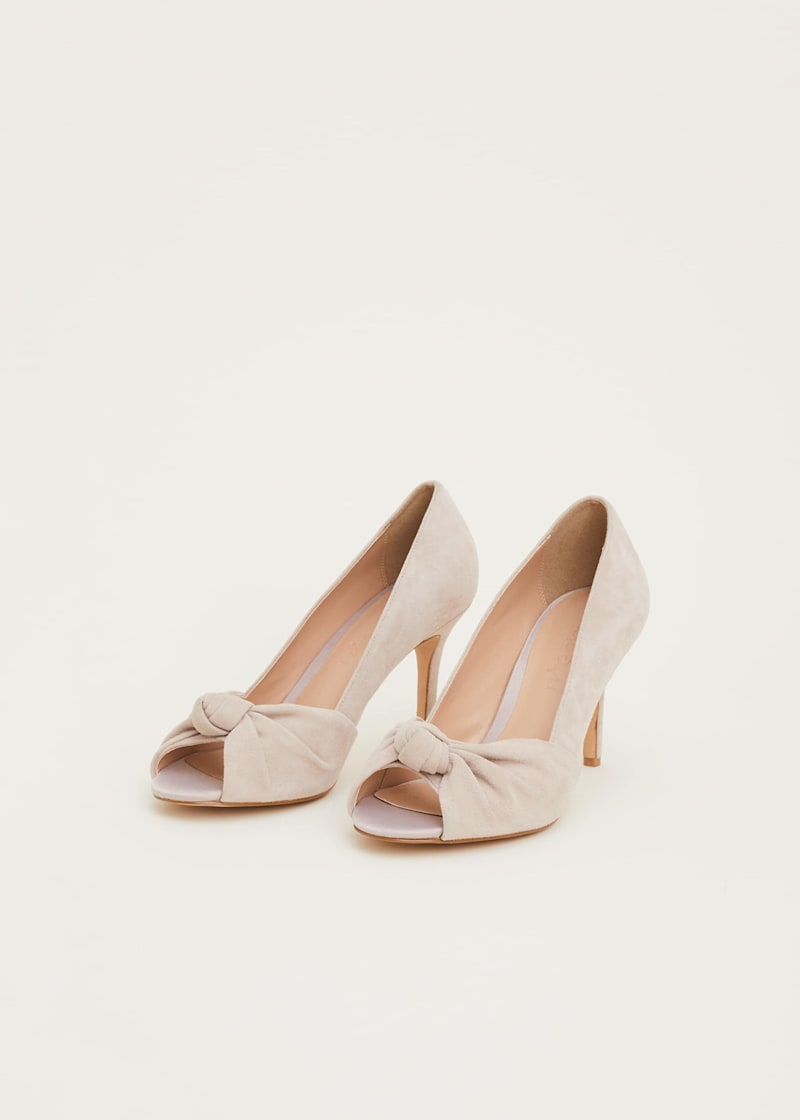 Suede peep toe shoes deals