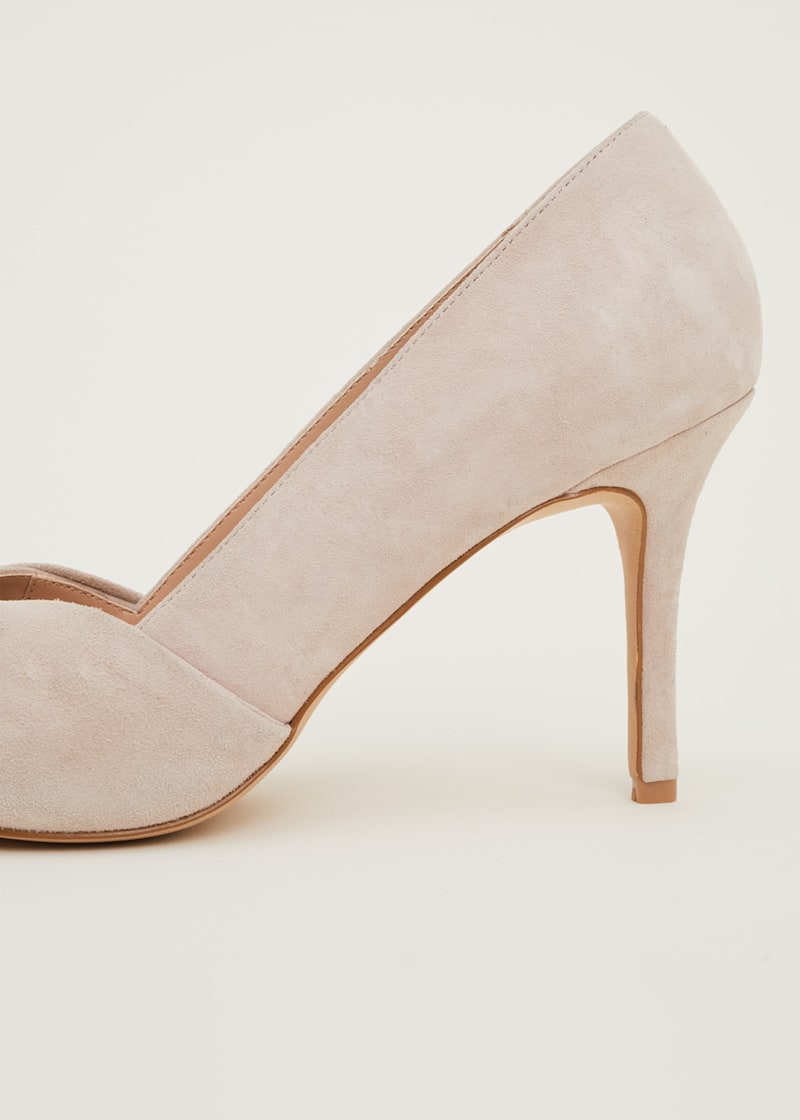 Suede peep toe sales