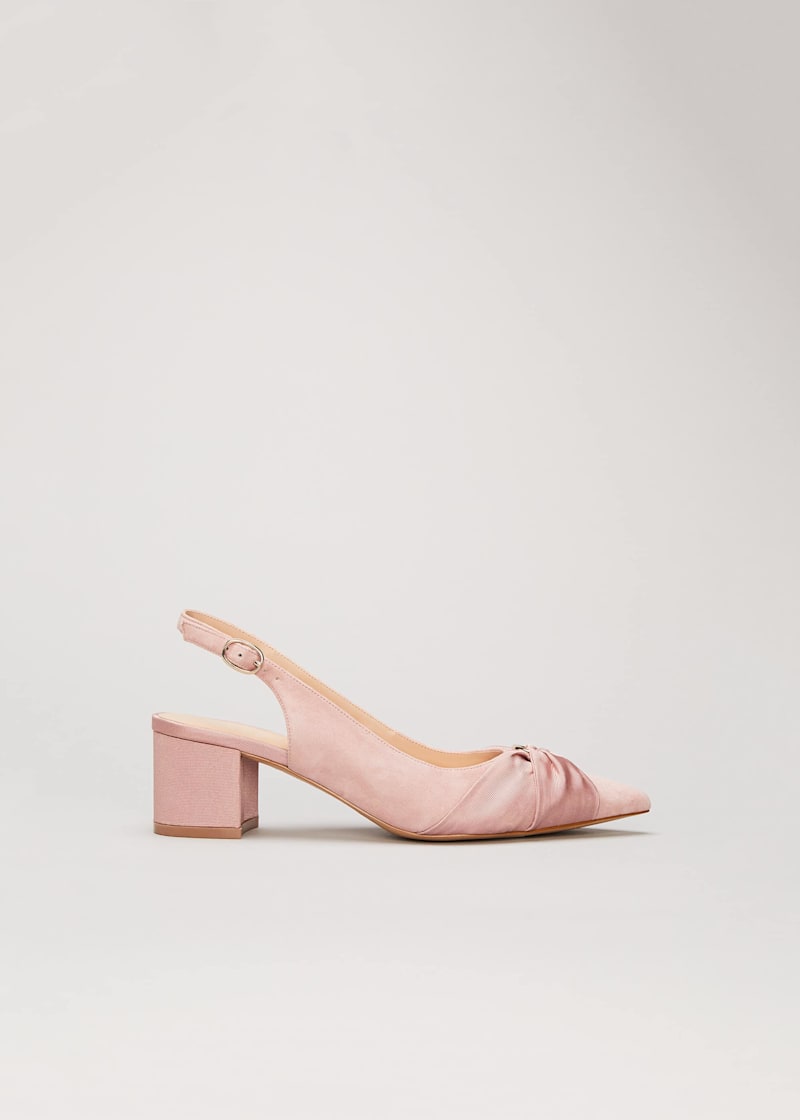 Dusty pink low heel shoes sales