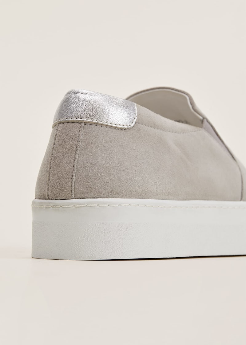 Grey slip on trainers deals