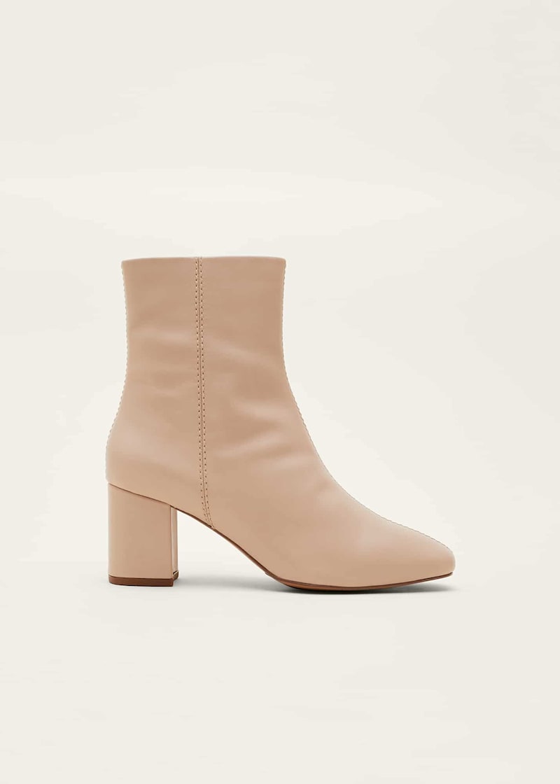 Ankle boots block 2025 heel leather