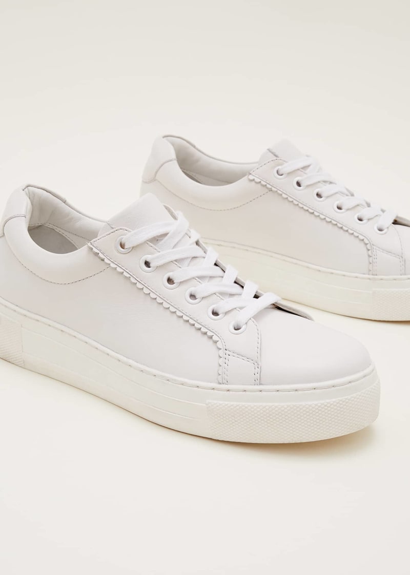 White Leather Trainers | Phase Eight UK