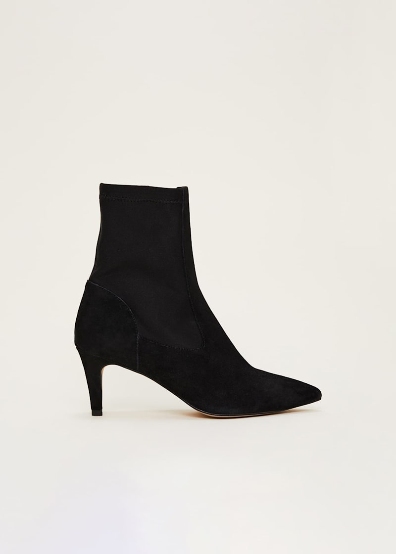 Pointed black sale sock boots