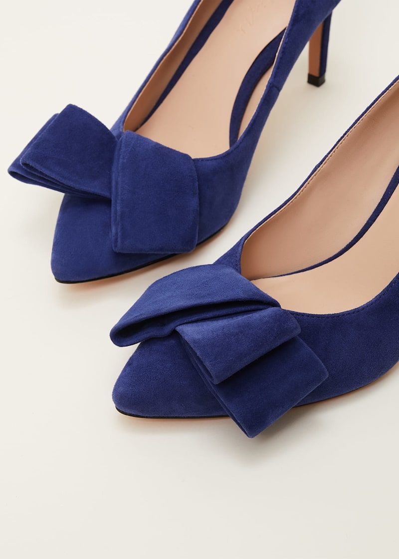 Court shoes with bow sale