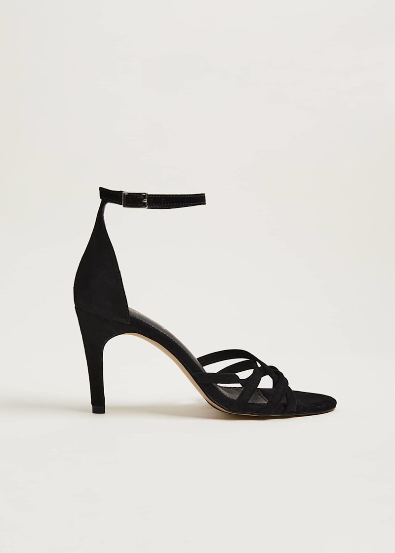 Barely There High Heel Sandals - Beige or Black - Just $4