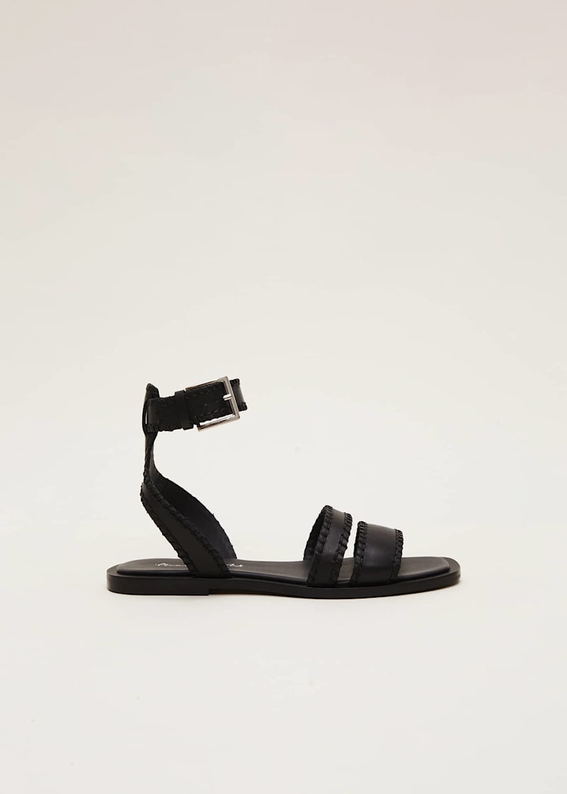 Patent leather flat sandals store