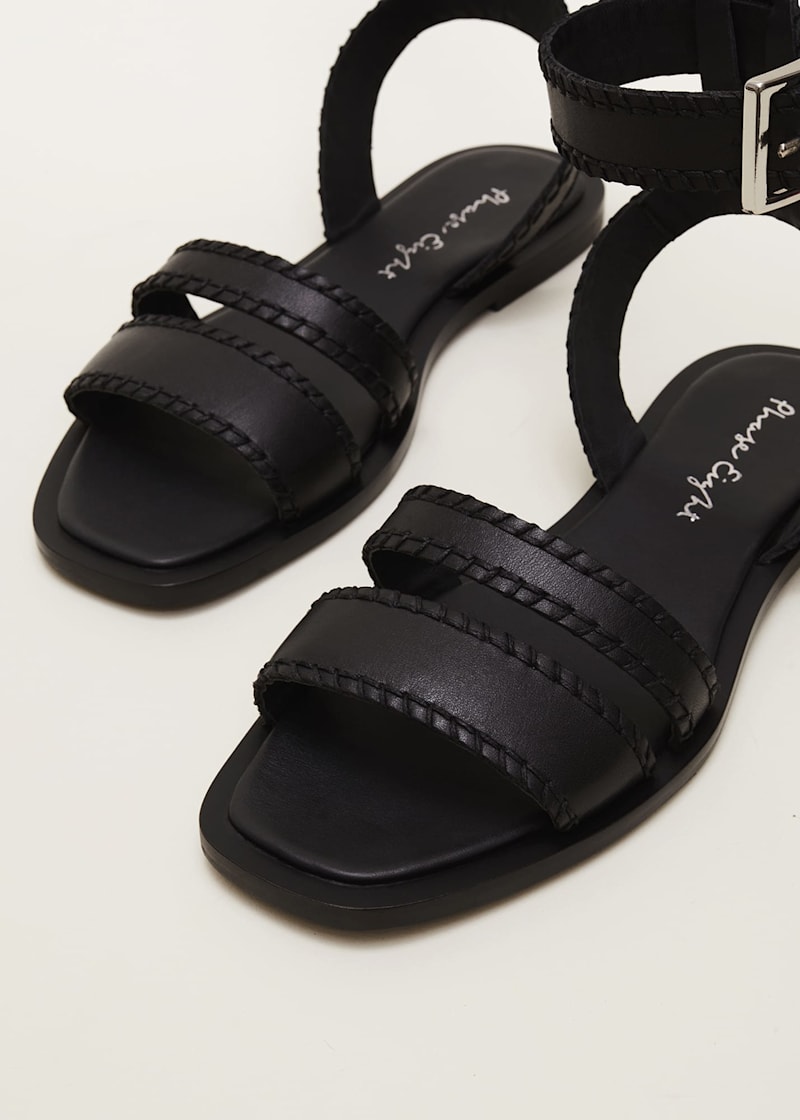 Leather Flat Sandals